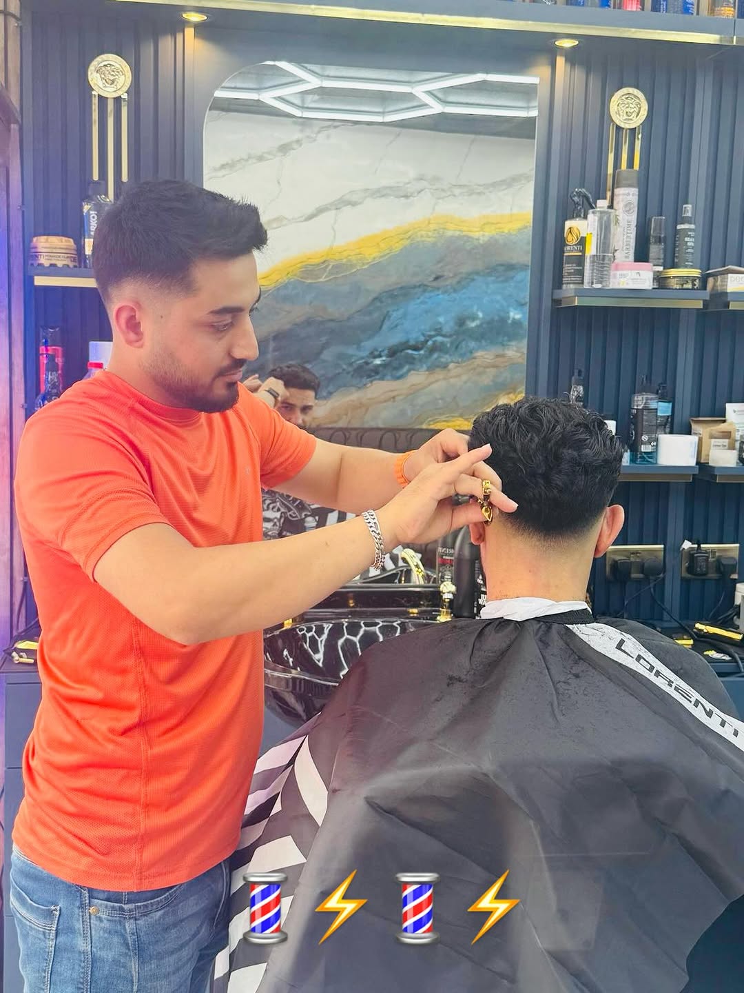 Master barber at work